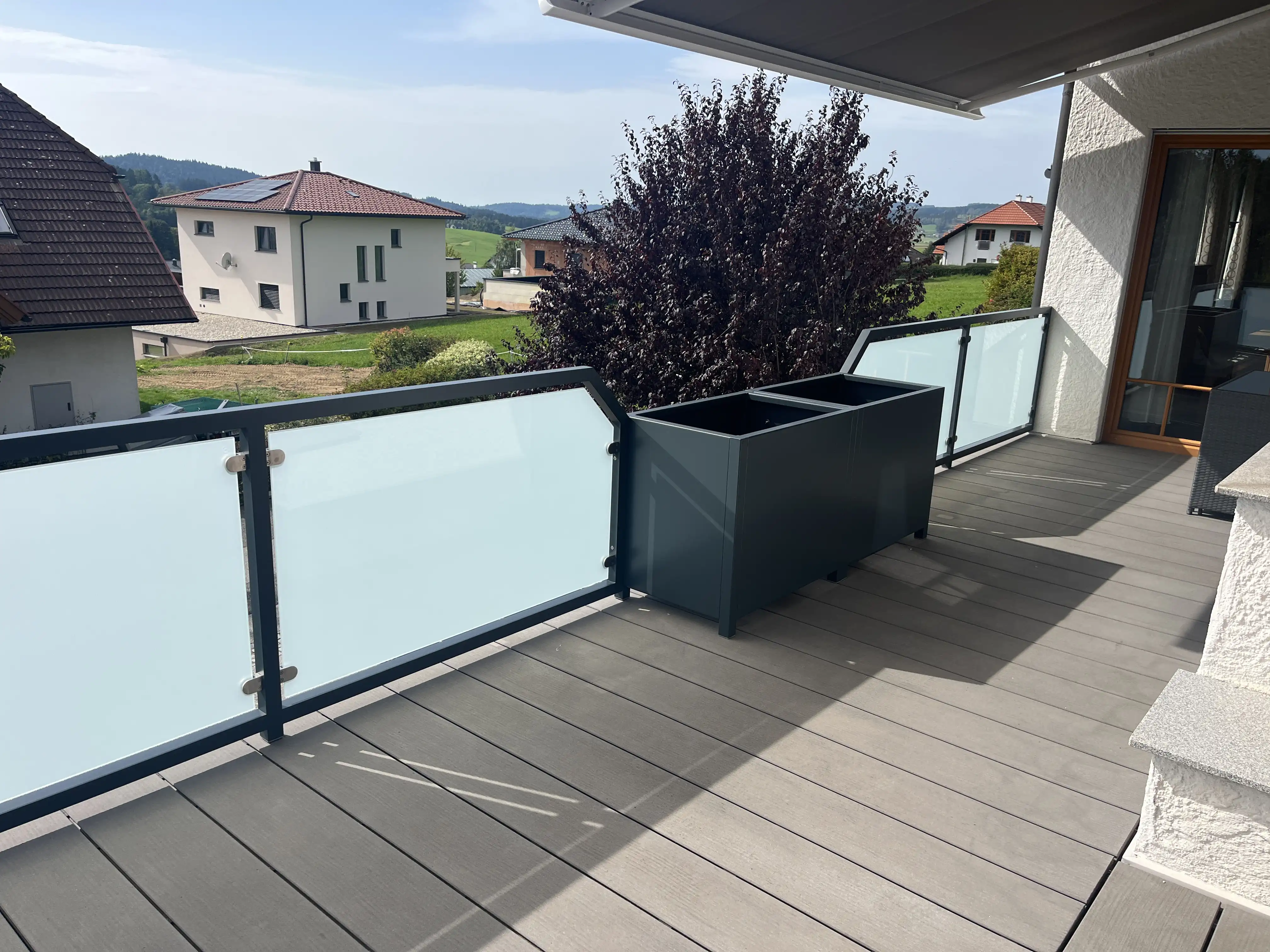 Balkongeländer mit Sichtschutz