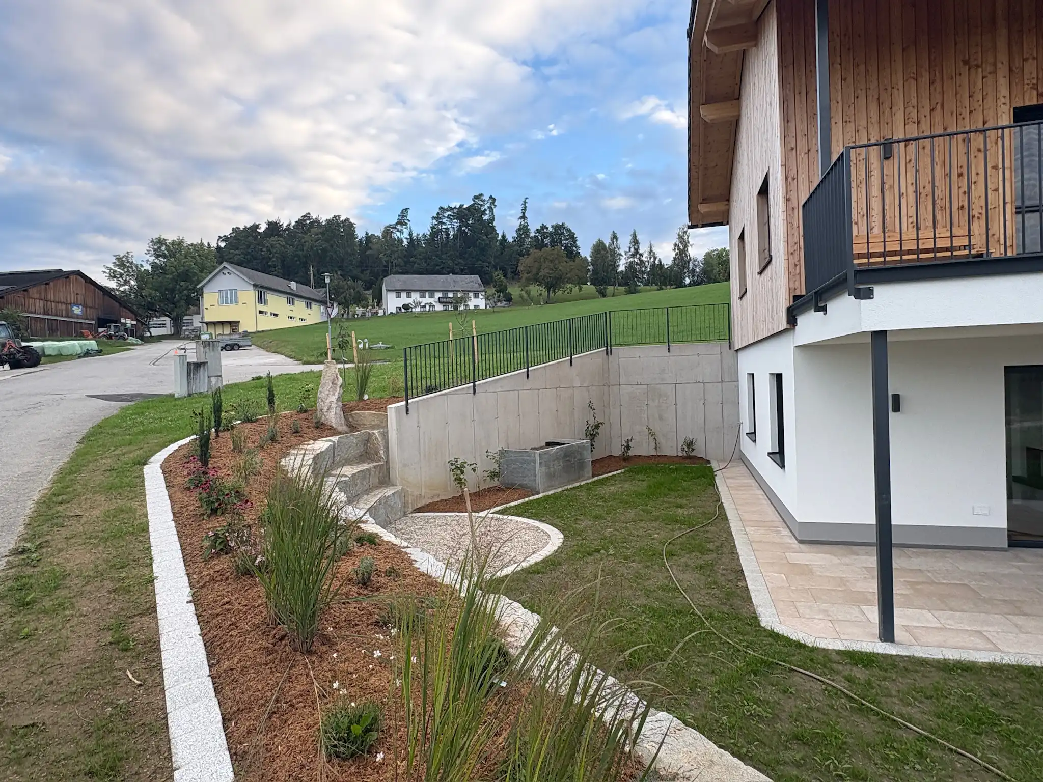 Edelstahlgeländer mit Glas