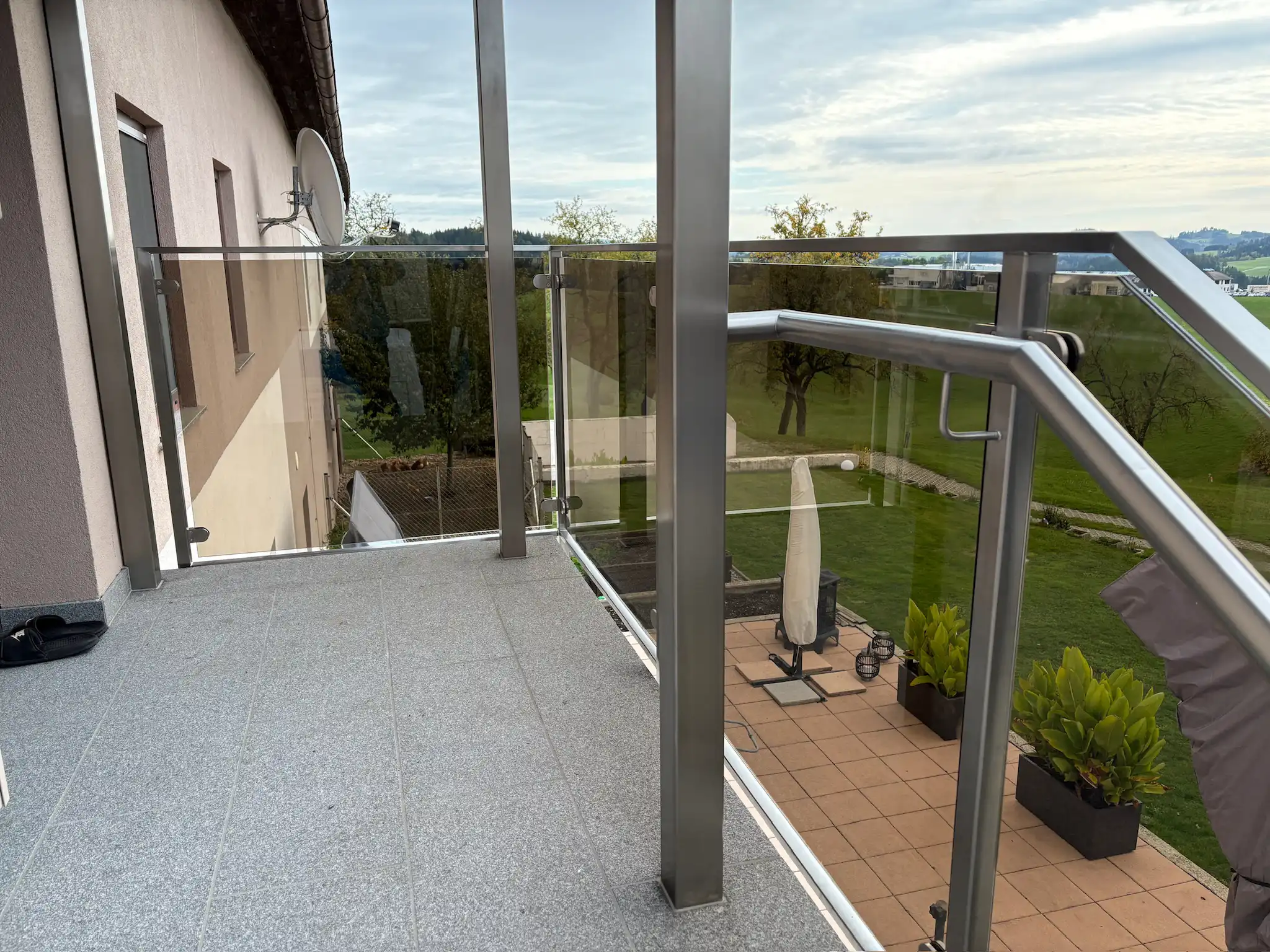 Stiegengeländer mit Glas