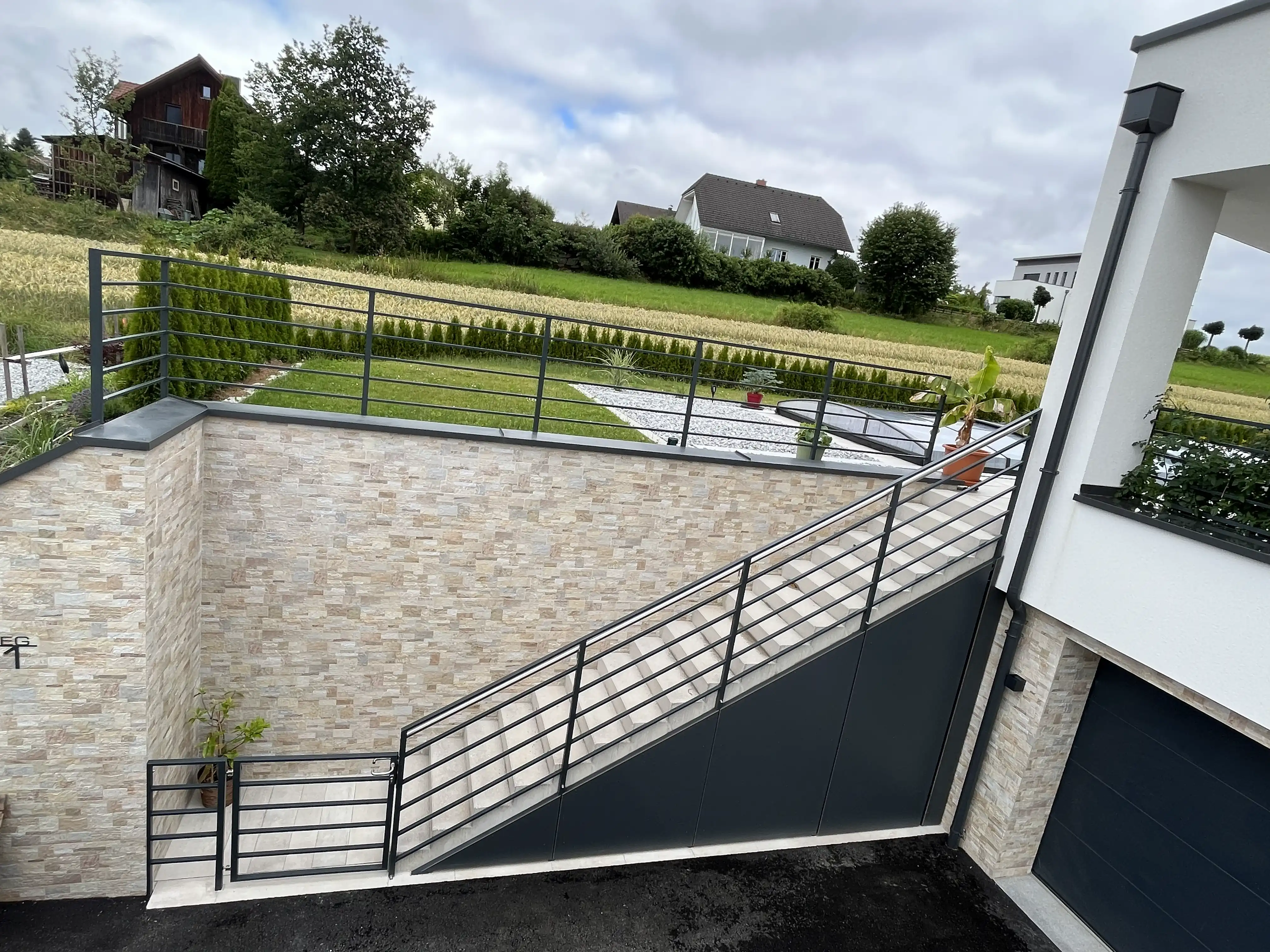 Stiegengeländer im Außenbereich
