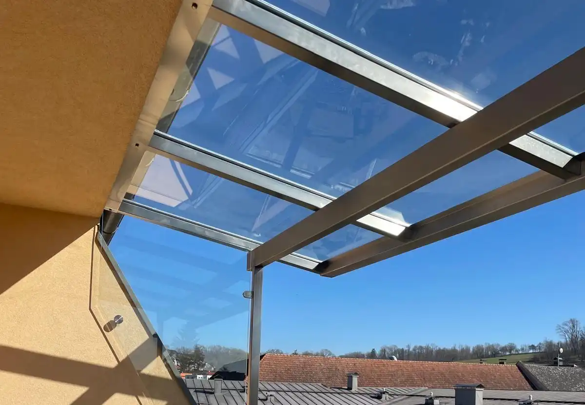 Terrassenüberdachung mit Glas